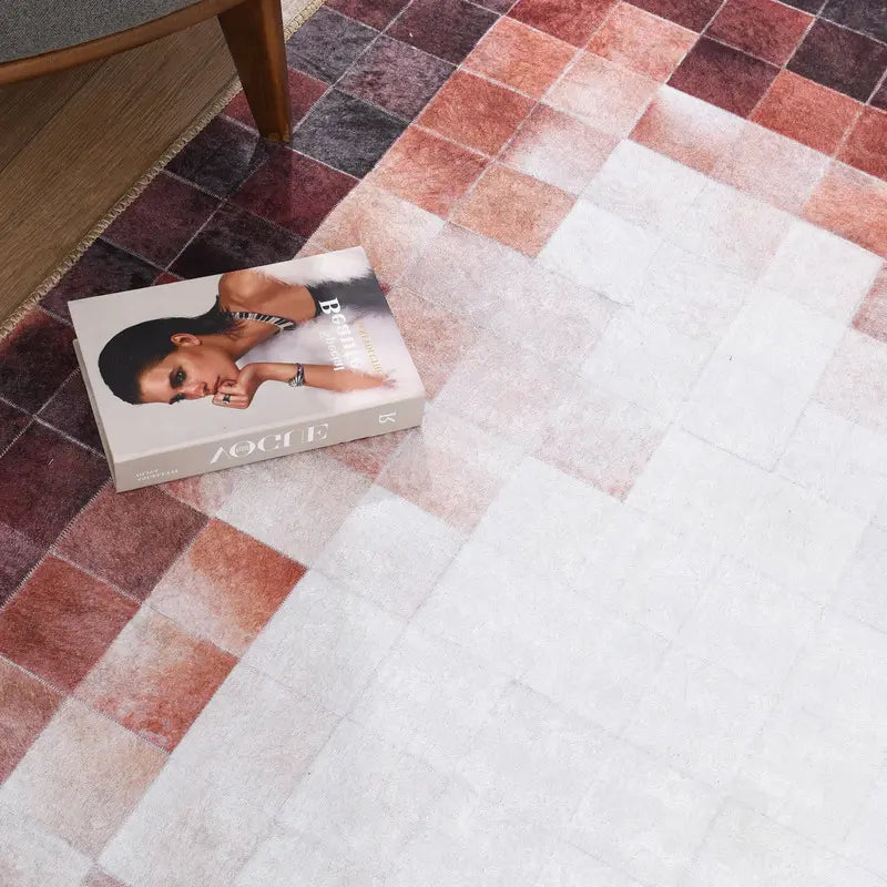 سجادة جانجا الملونة الفاخرة من جلد البقر من PIXEL