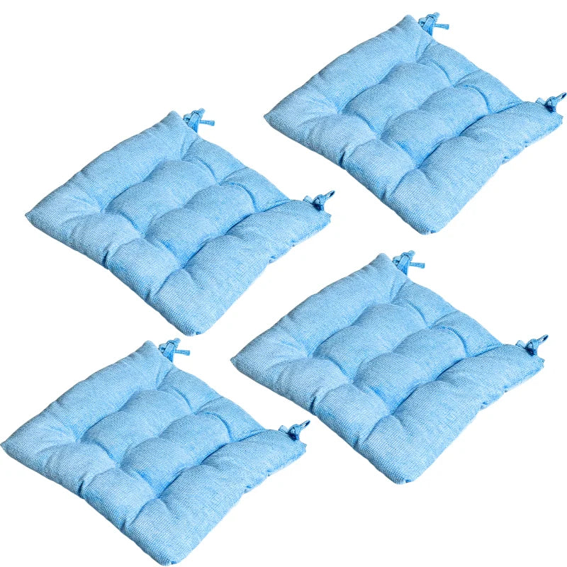 وسادة مقعد مخملية فاخرة باللون الأزرق الفاتح