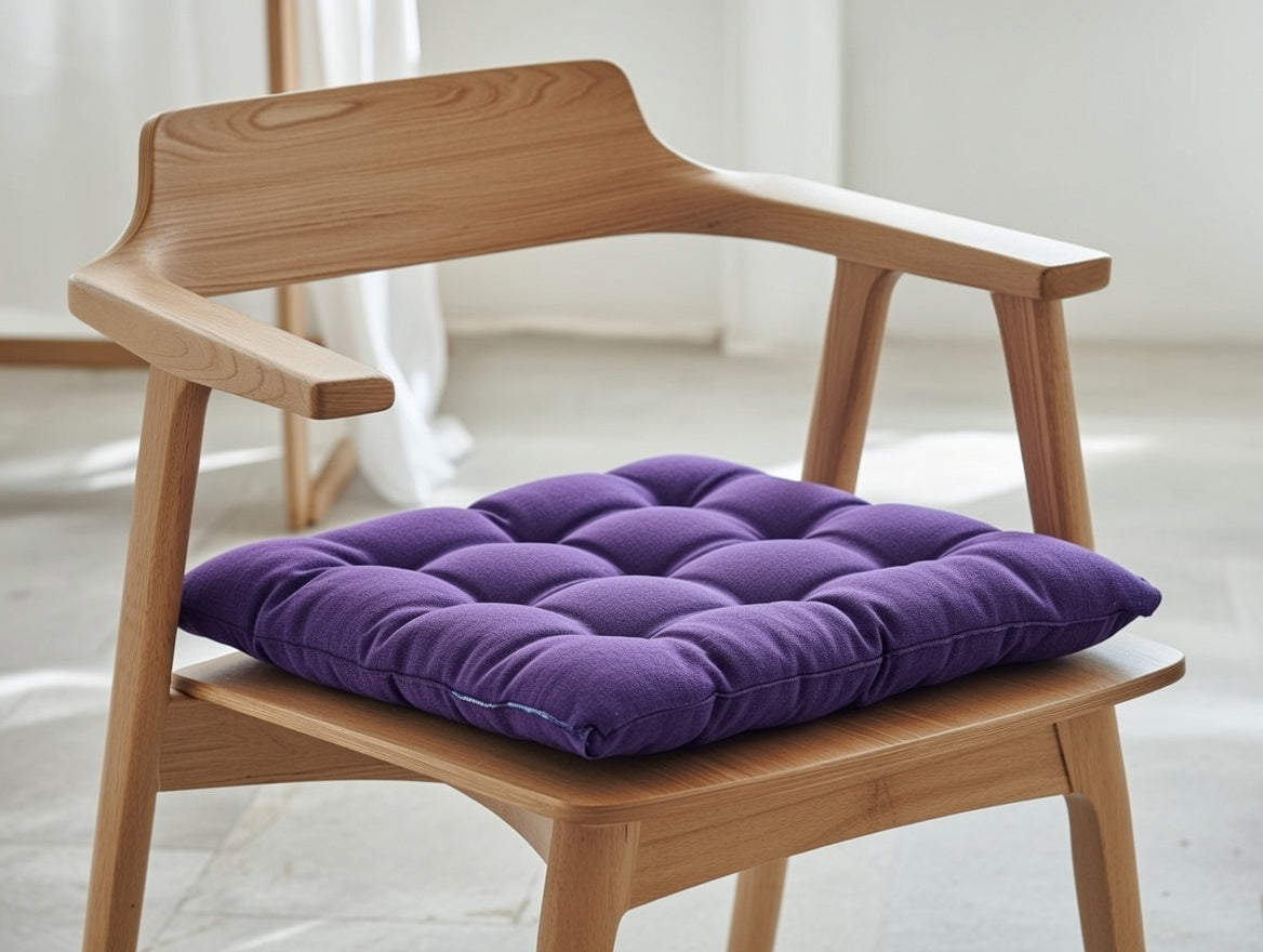 Velvet Premium Purple Seat Cushion