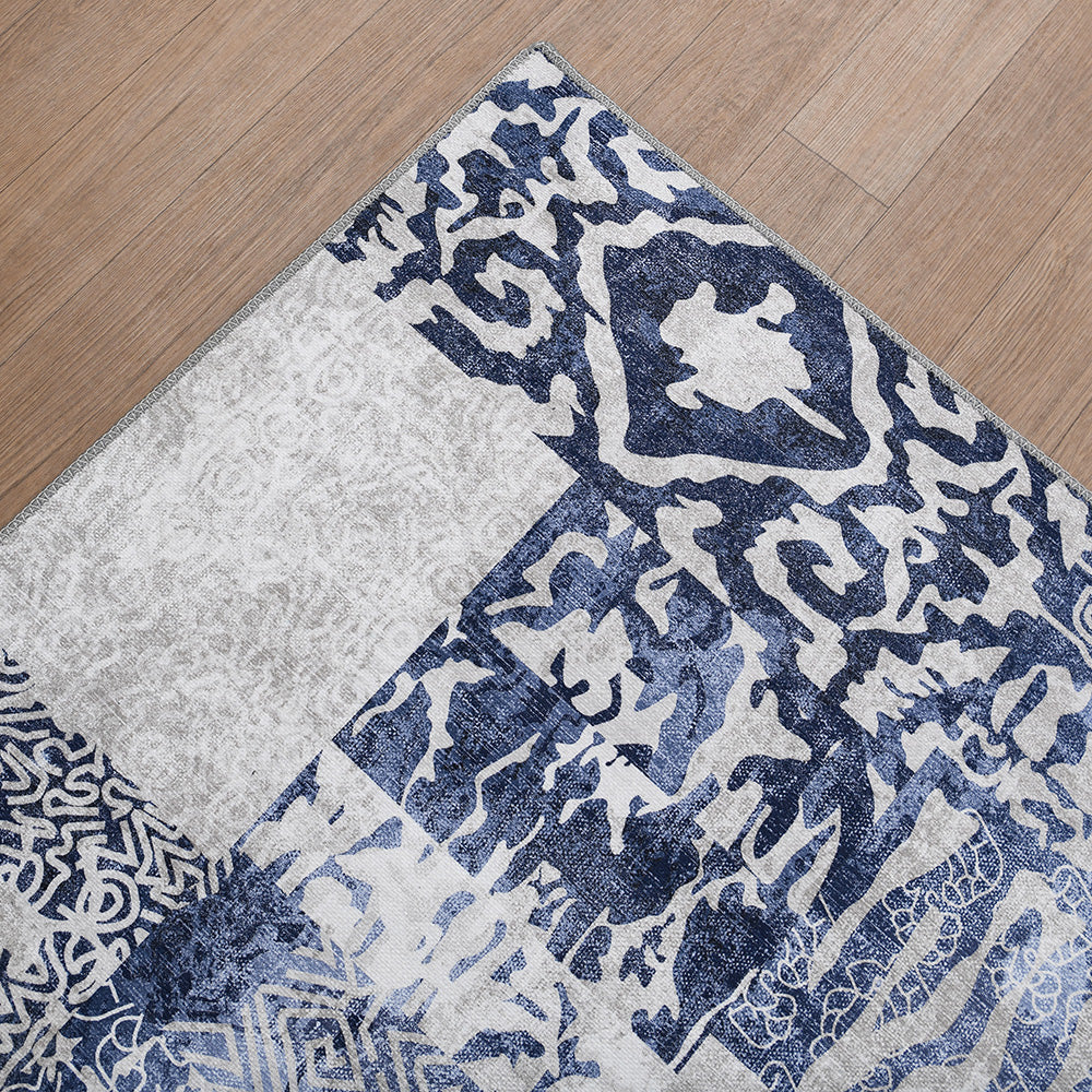 Noor Blue Premium Chenille Rug