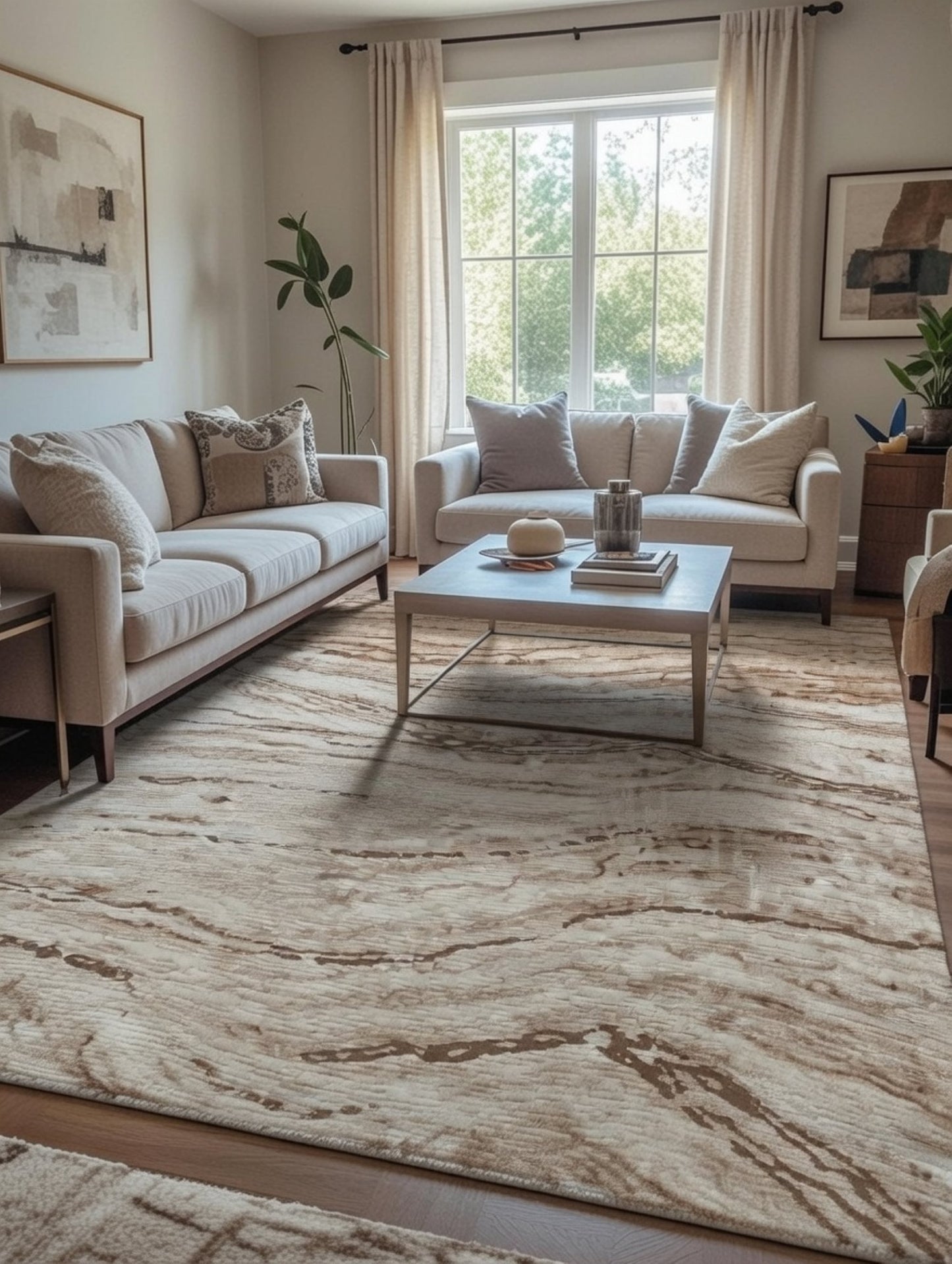 Allura Beige Turkish Carpet.