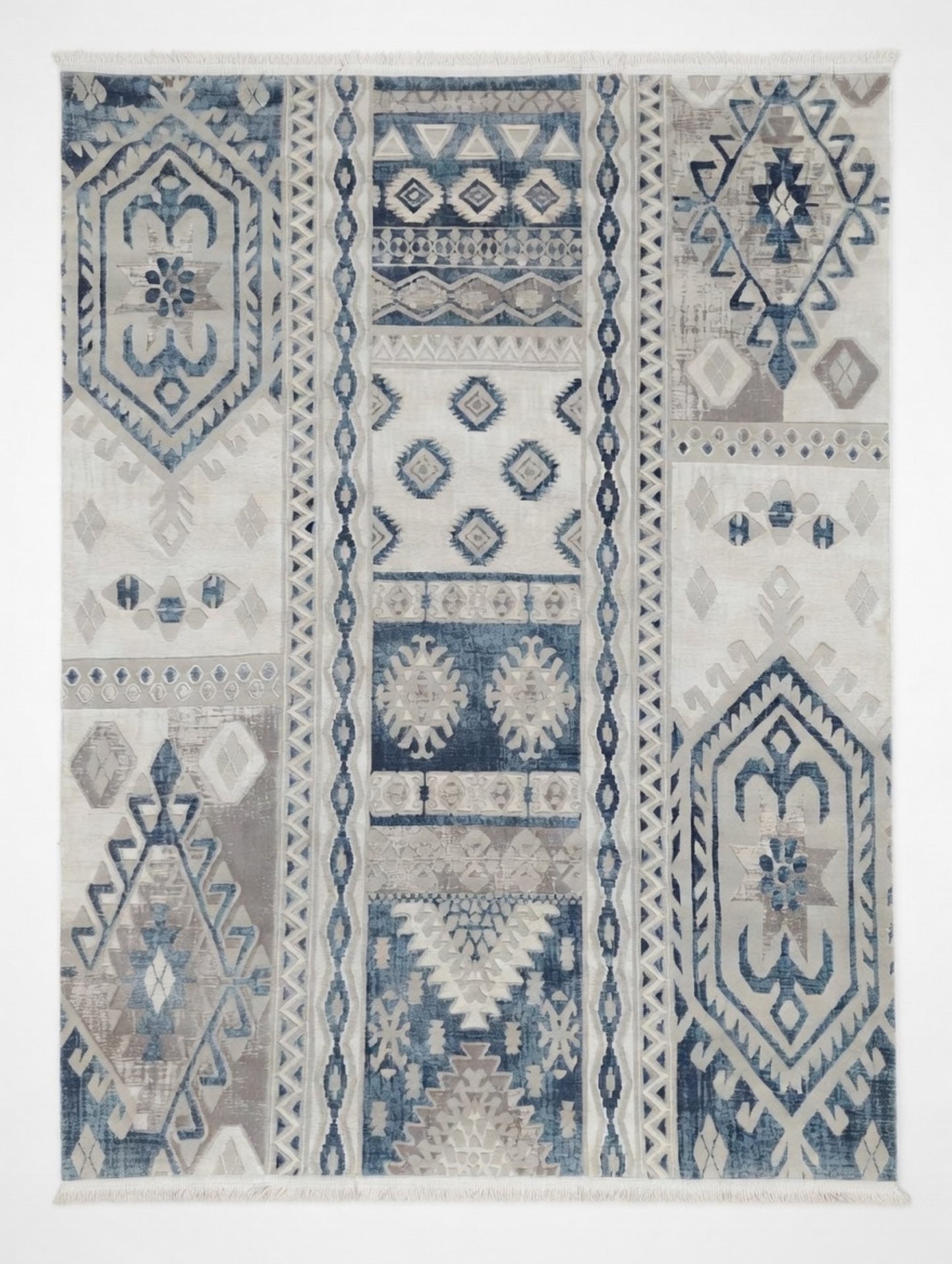 Arabian Blue Boho Turkish Carpet