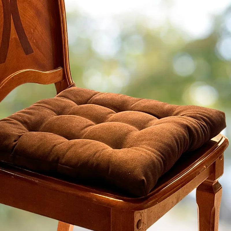 Velvet Premium Brown Seat Cushion