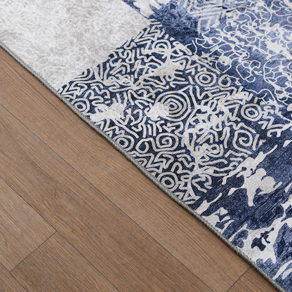 Noor Blue Premium Chenille Rug