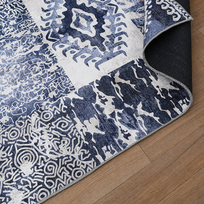 Noor Blue Premium Chenille Rug