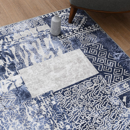 Noor Blue Premium Chenille Rug