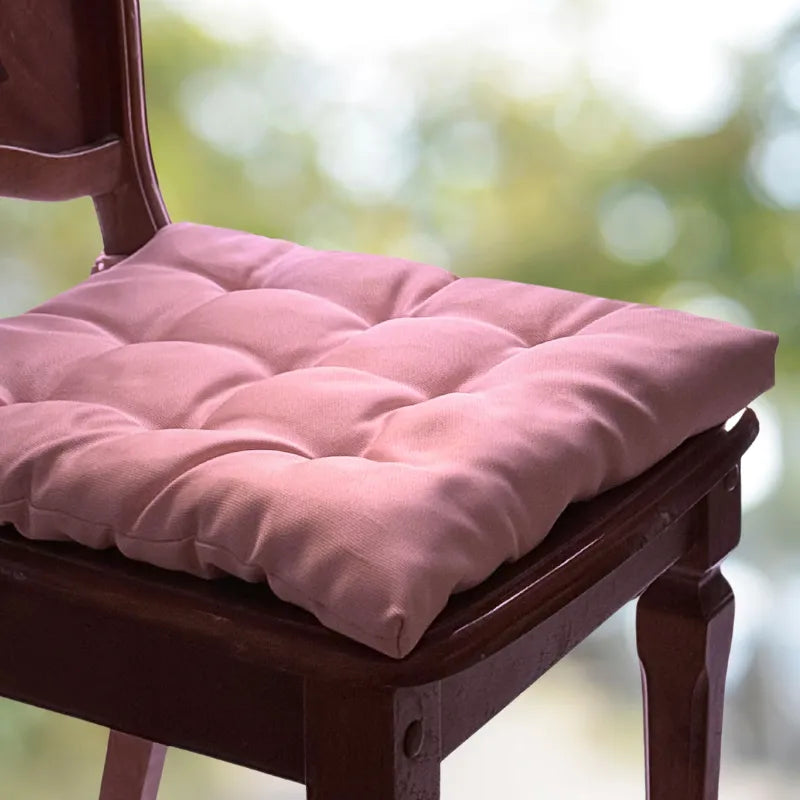 Velvet Premium Pink Seat Cushion