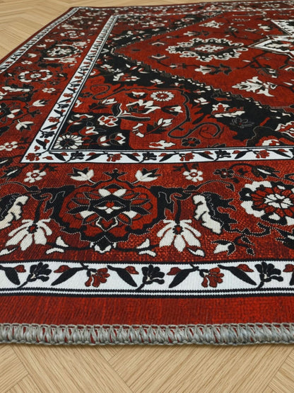 Saray Black Chenille Rug