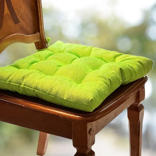 Velvet Premium Shiny Green Seat Cushion