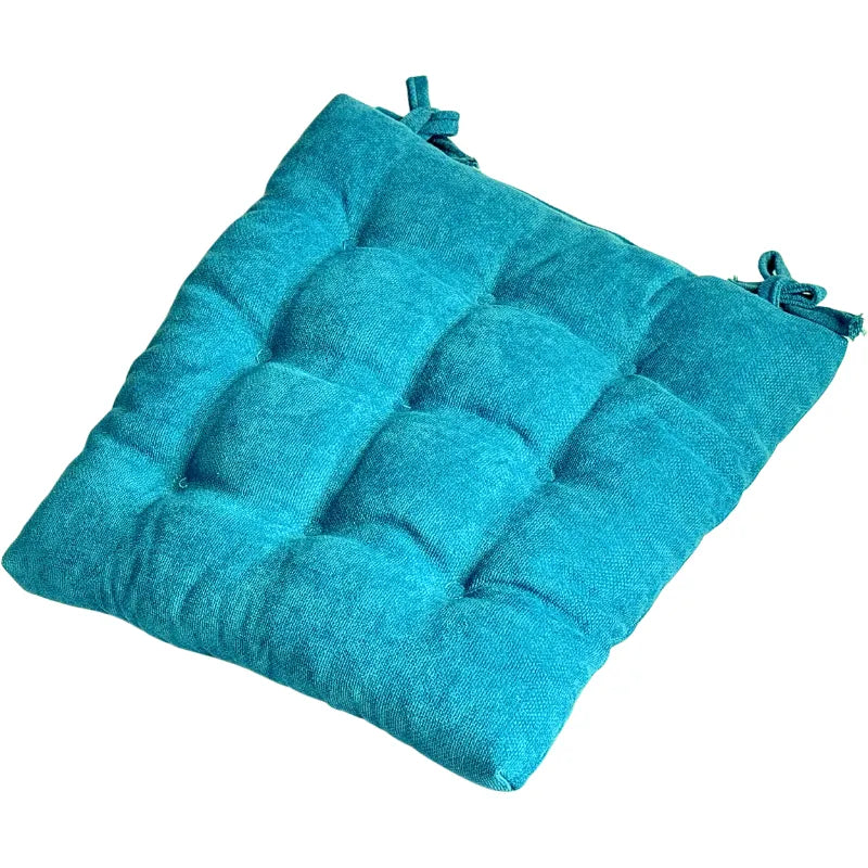 Velvet Premium Turquoise Seat Cushion