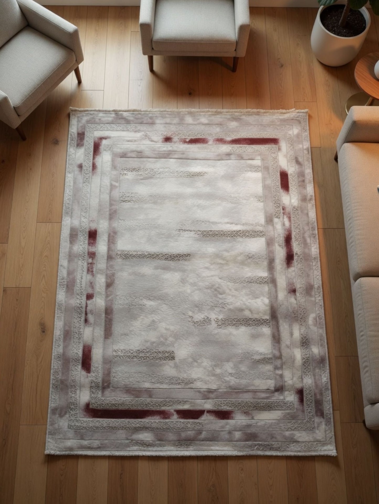 Veloura Burgundy Turkish Carpet