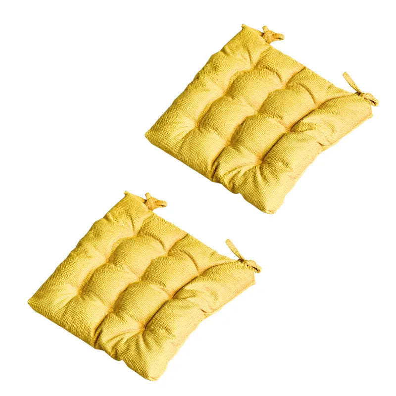 Velvet Premium Yellow Seat Cushion